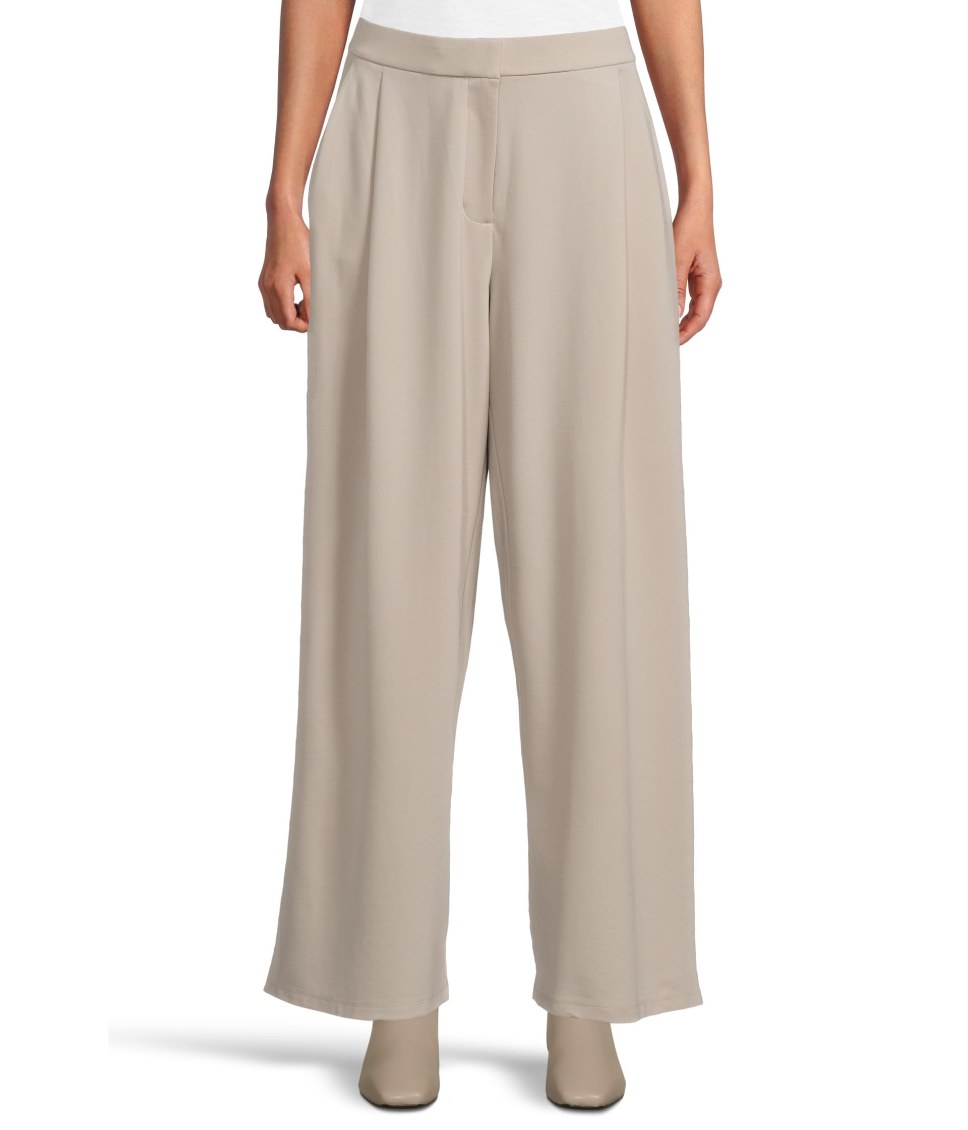Lightweight Ponte Pleat Front Pant