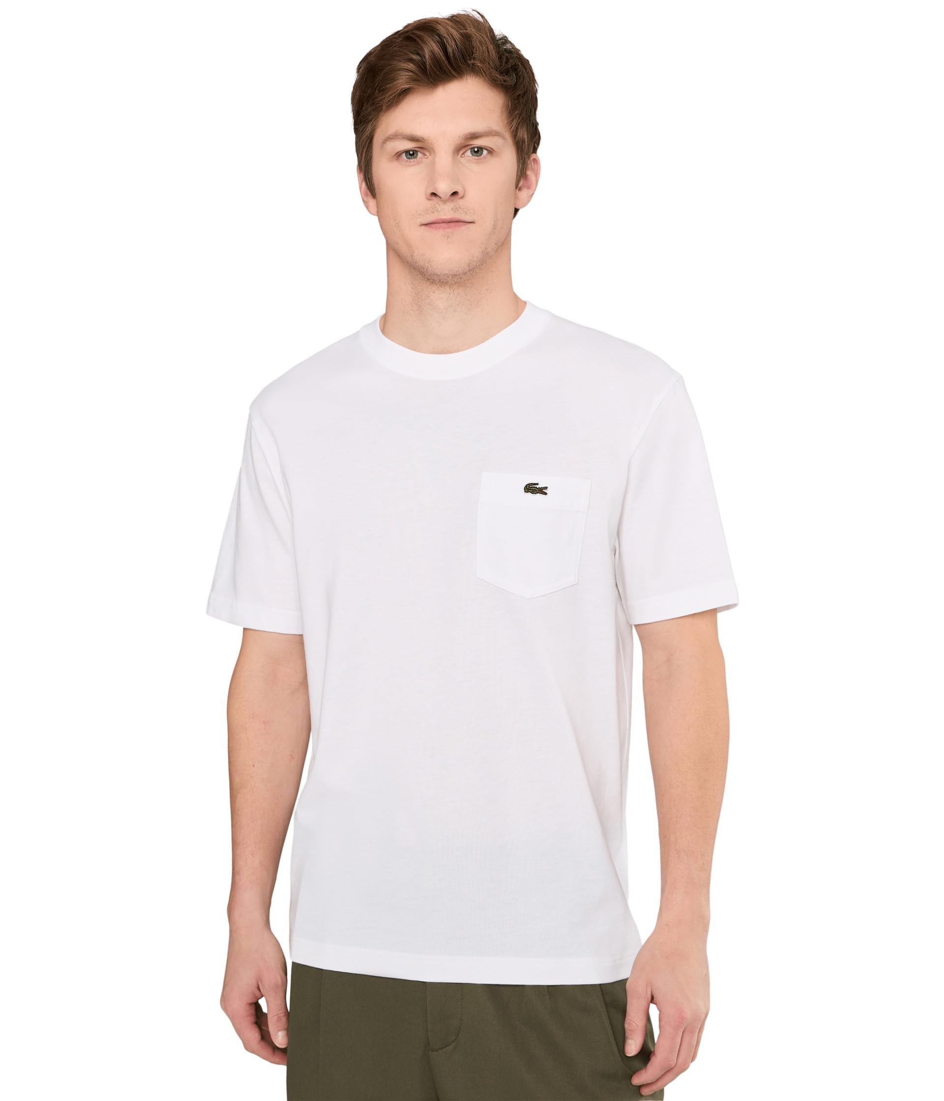 Хлопковая футболка Lacoste с нагрудным карманом