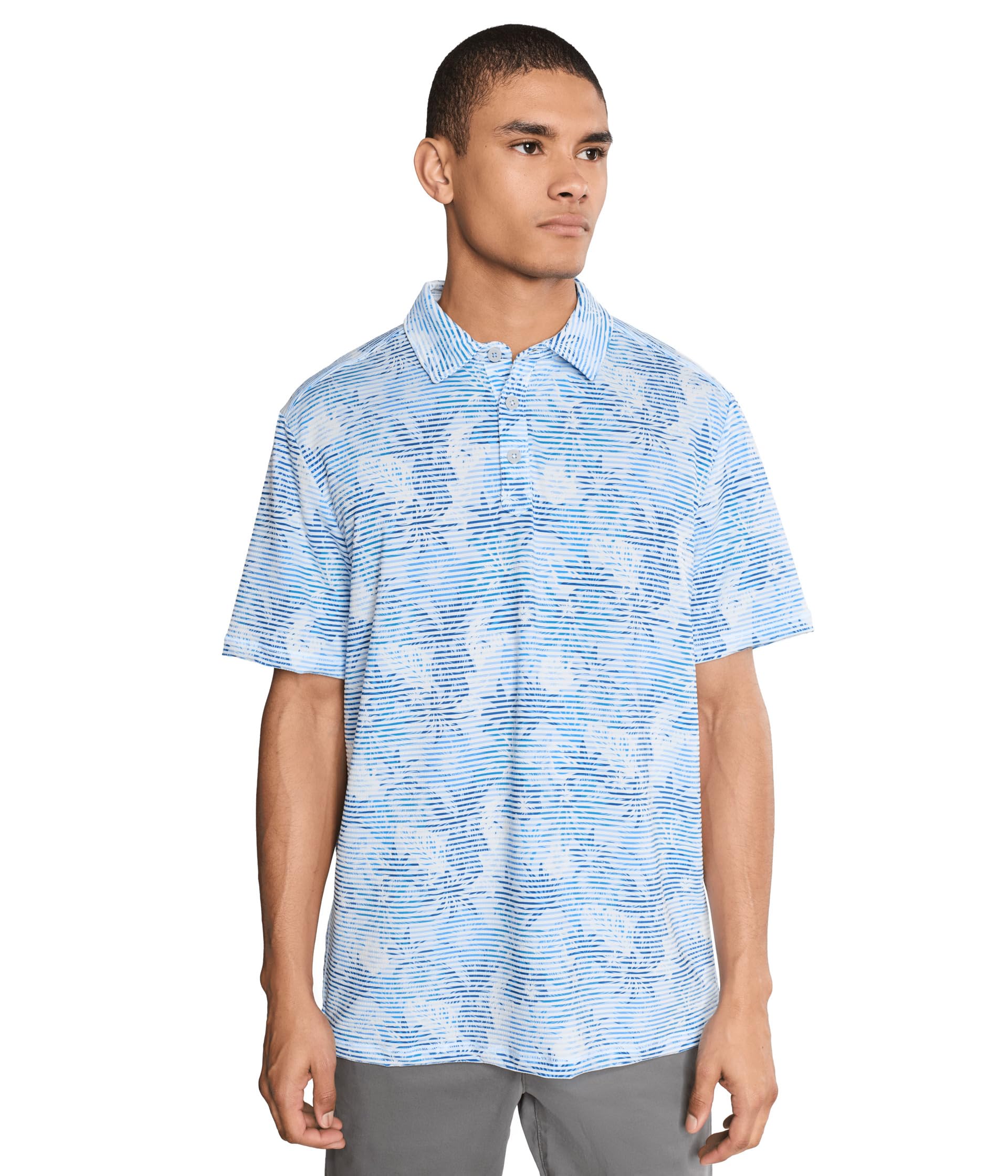Мужская рубашка Costa Wave Palm Azul Polo