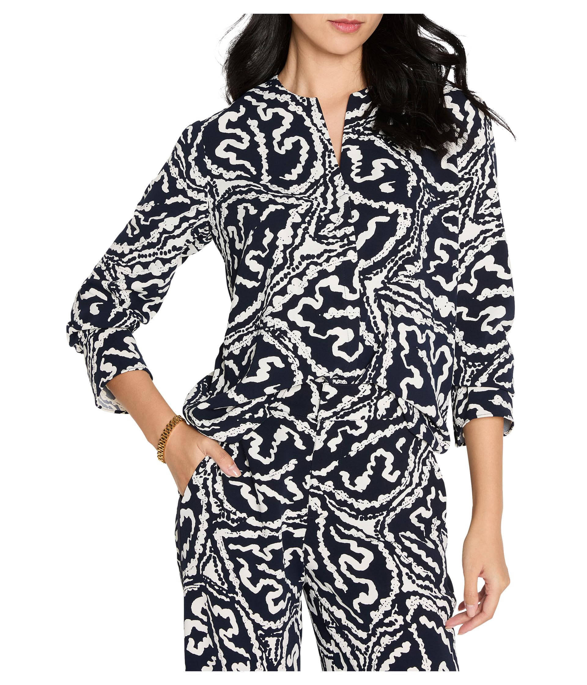 Топ Indigo Leaf Double Crepe