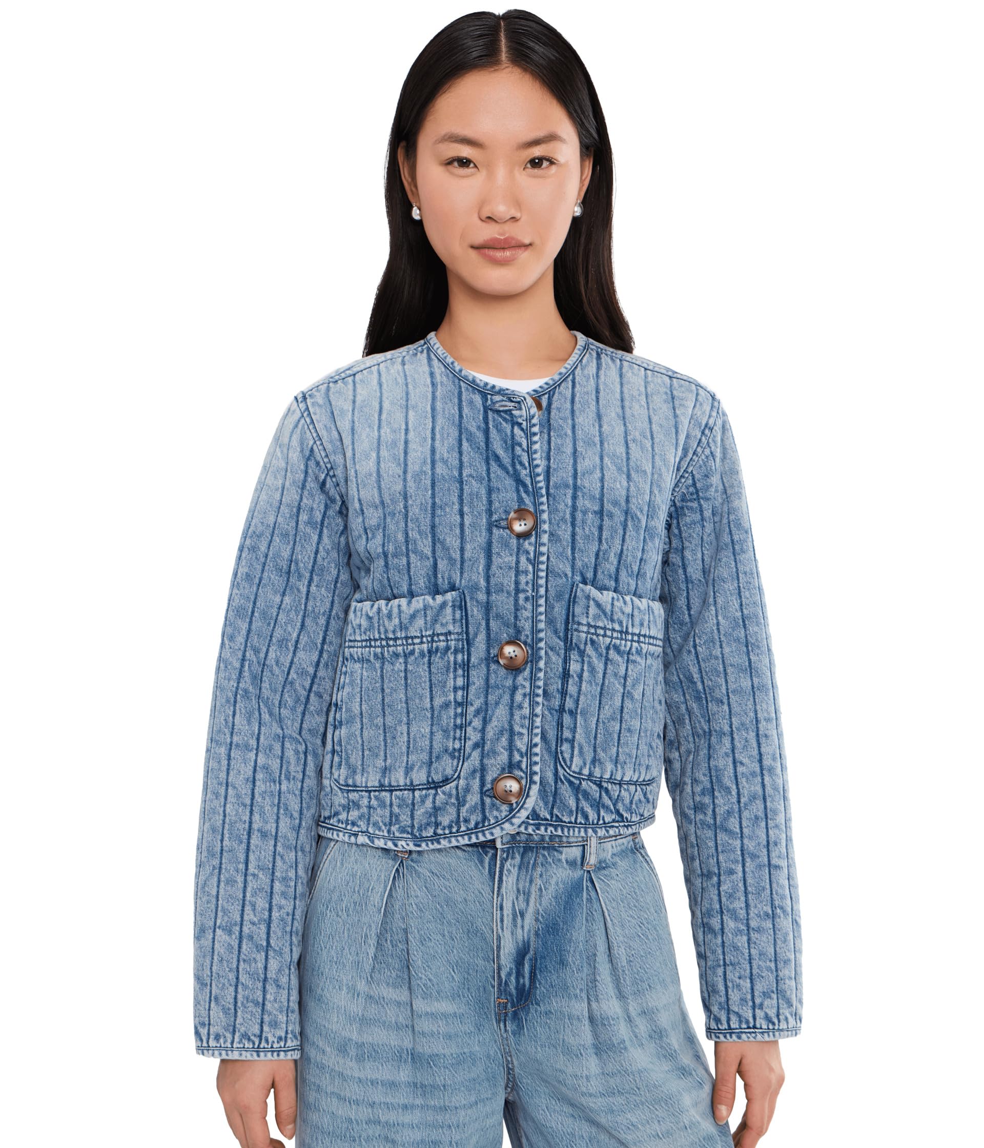 Bottomless Brunch Denim Quilted Jacket