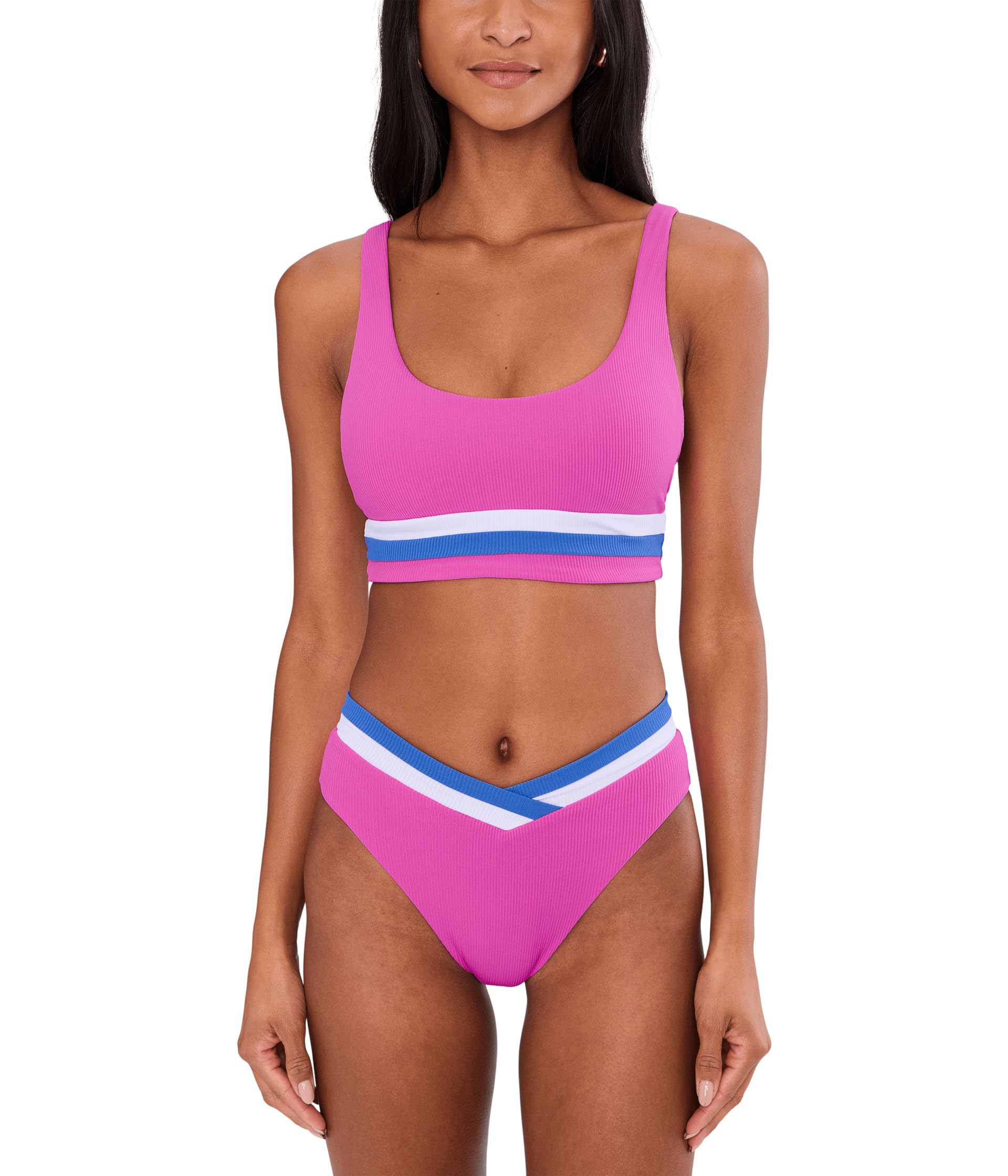 Coast Line Rib Rory Color Block Sport Bra