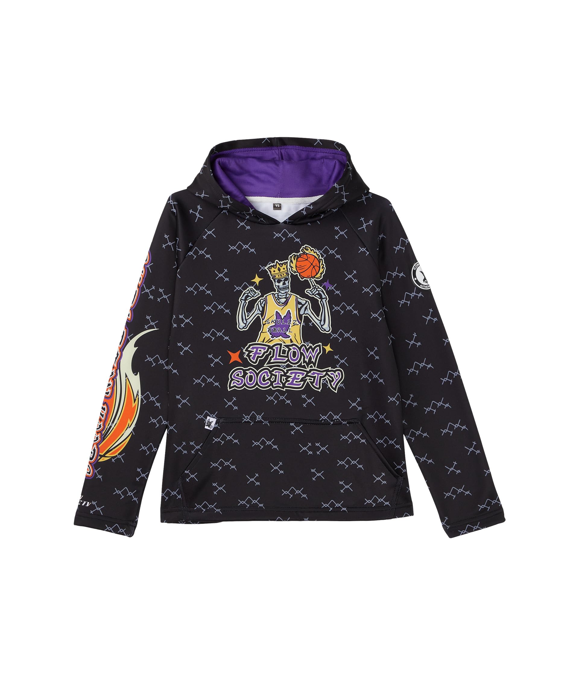 Youth Skeleton Hoops Basketball Hoodie (Детский)