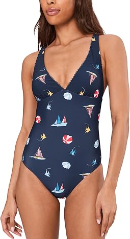 BeachClub Deep V-Neck One-Piece