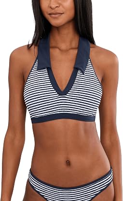 Топ Seafolly Club House Halter Top with Collar