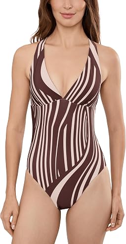 Coastline Deep V-Neck One-Piece