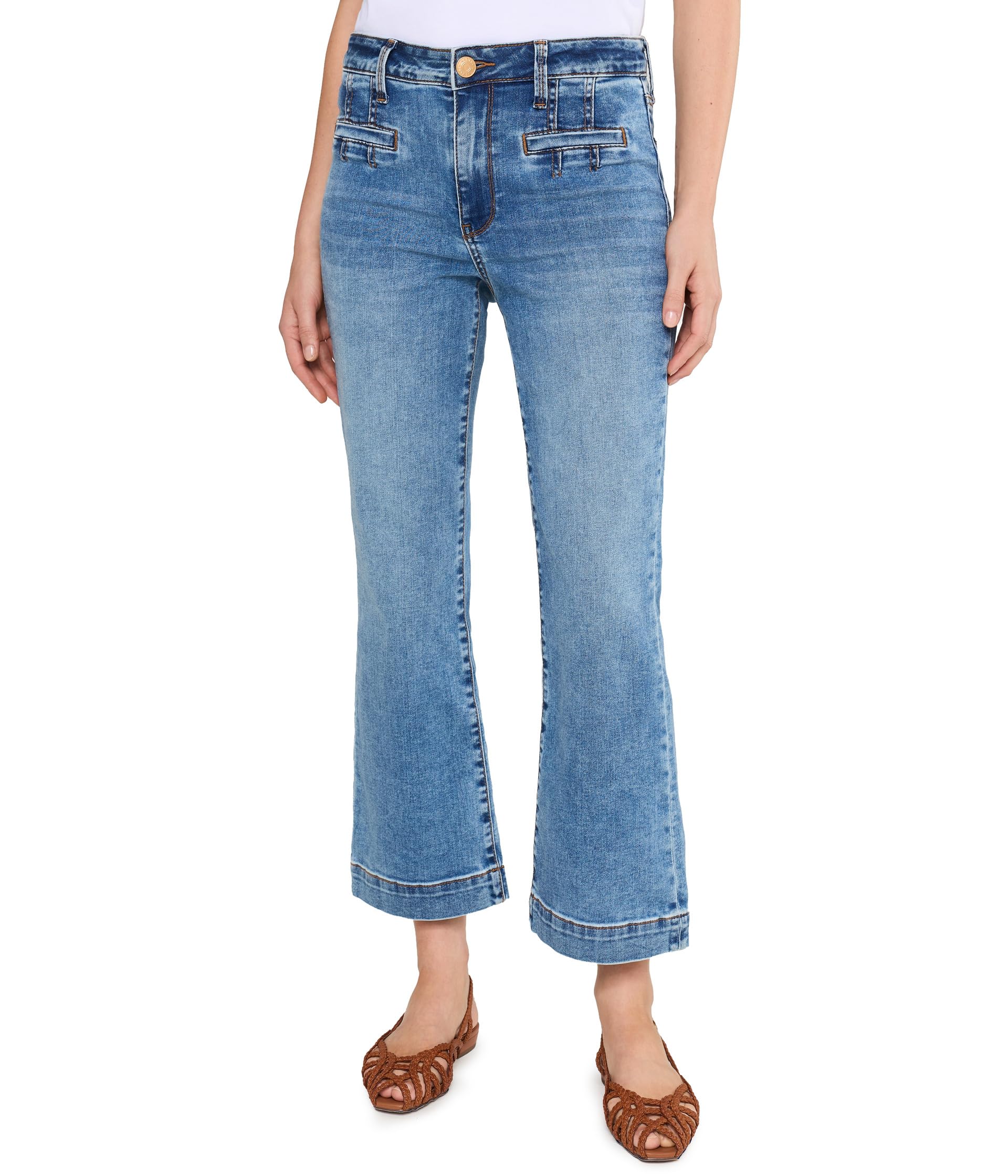 Джинсы Kelsey High-Rise Flare Welt Pocket and Wide Hem
