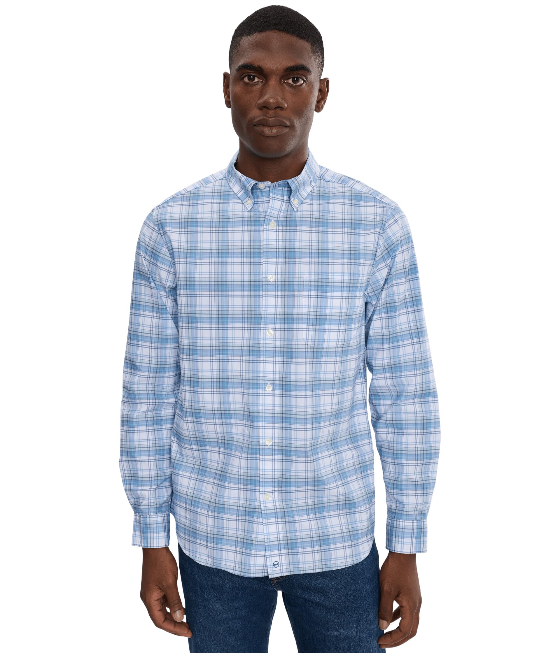 Seven Mile Plaid Performance Cotton Shirt
