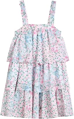 Janie and Jack Bold Floral Tiered Dress Детский