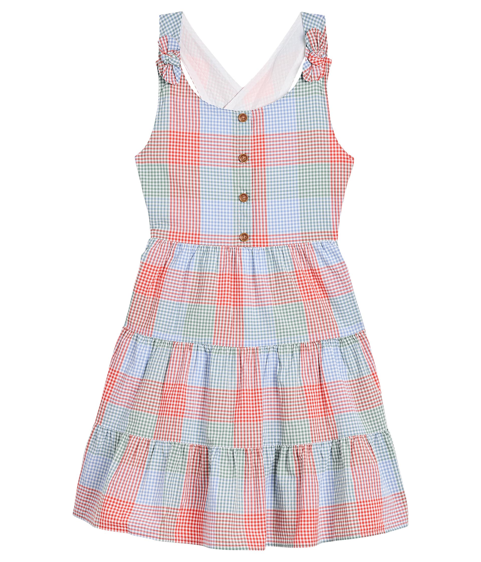 Multicolored Check Dress (Toddler/Little Kid/Big Kid)