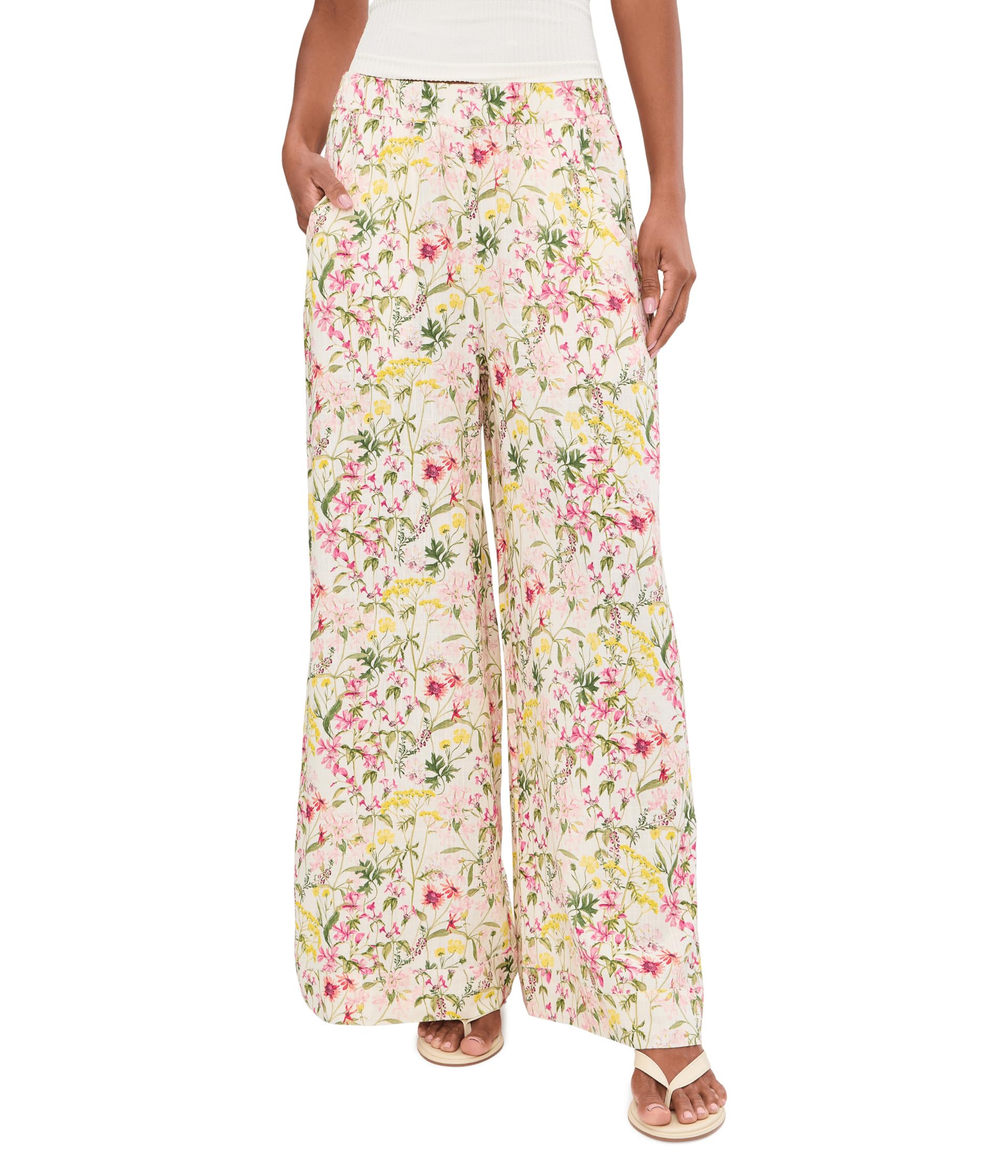 Wide Leg Elastic Waist Pants