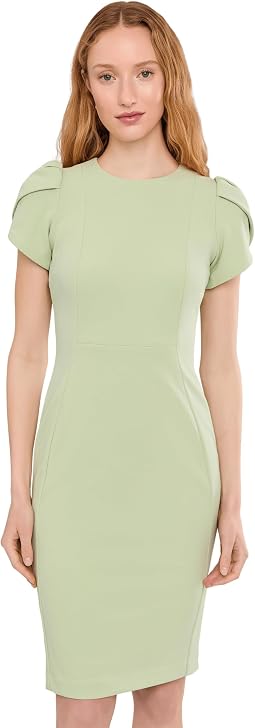 Tulip Sleeve Solid Sheath