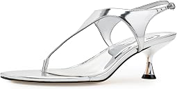 Silver Mirror Metallic Leather
