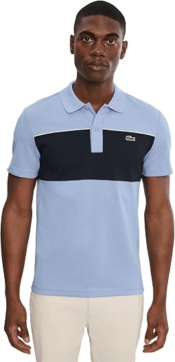 Regular Fit Colour-Block Piqué Polo Shirt