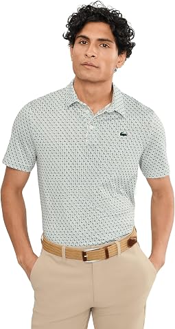 Мужская рубашка поло Lacoste с принтом Regular Fit