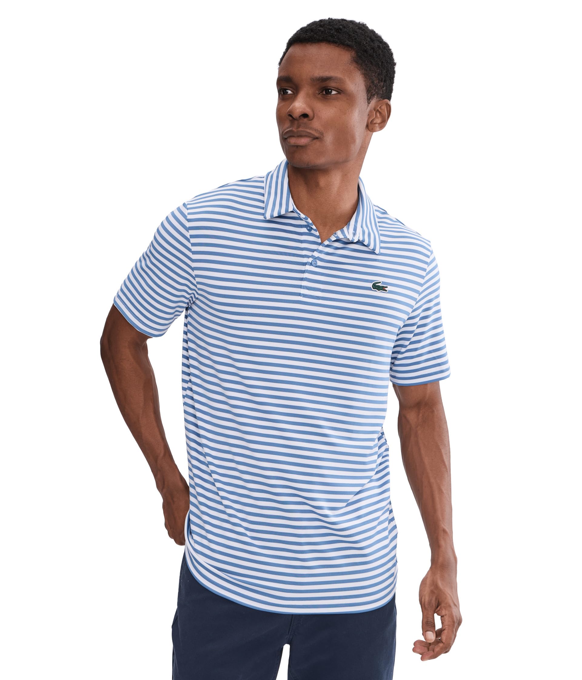 Regular Fit Ultra Dry Striped Golf Polo Shirt