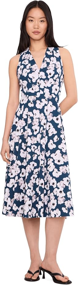 Женское платье Sleeveless Floral Scuba Crepe V-Neck Aline
