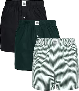 3-Pack Striped Cotton Poplin Boxers