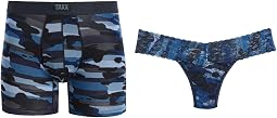 Signature Lace® Low-Rise Thong and Saxx Super Soft Vibe Boxer Briefs