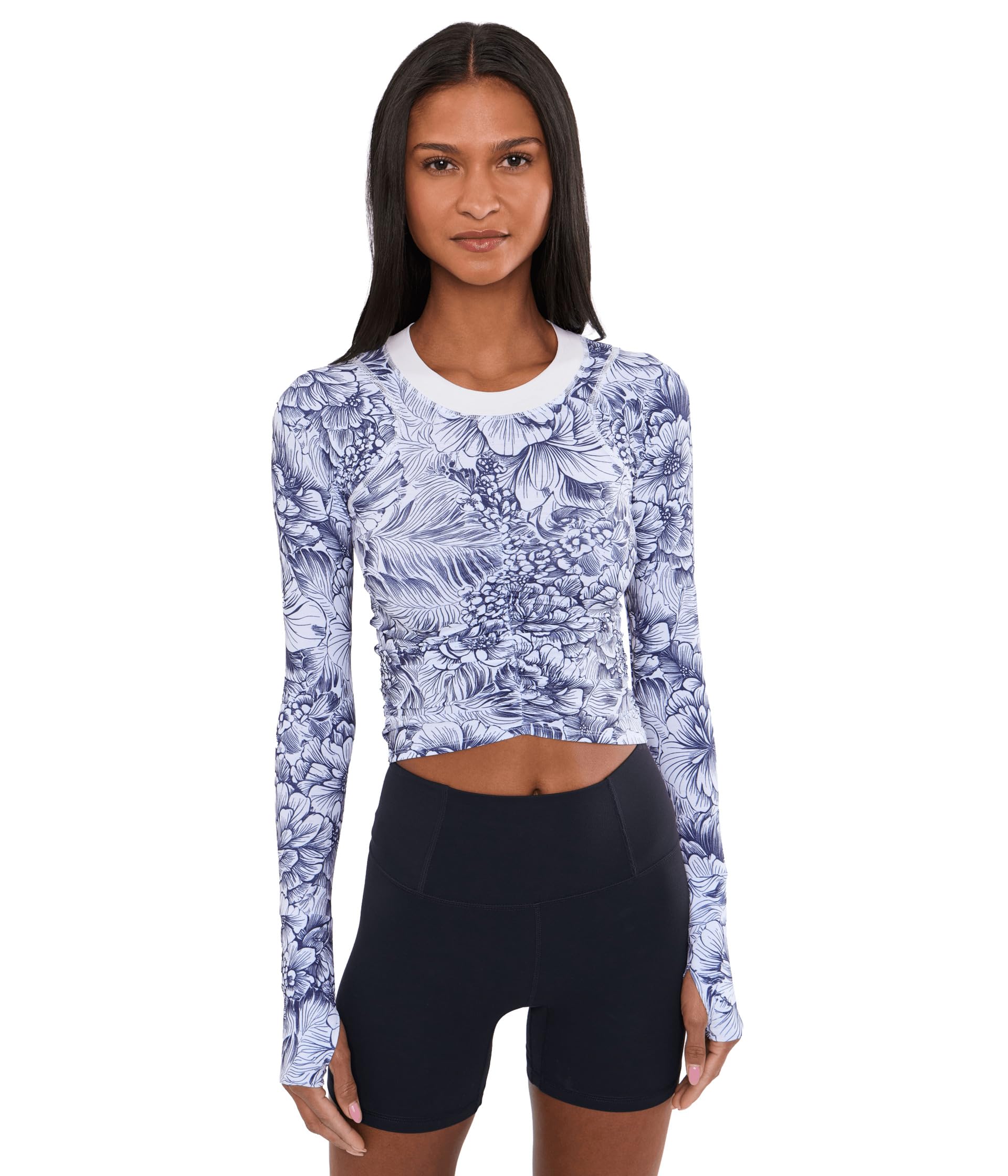 Топ Tempo Ruched Layer Printed