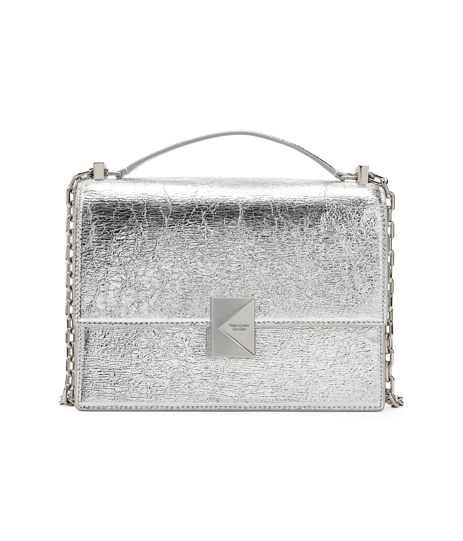 Сумка через плечо Deco Crinkle Metallic Leather Chain для Women's