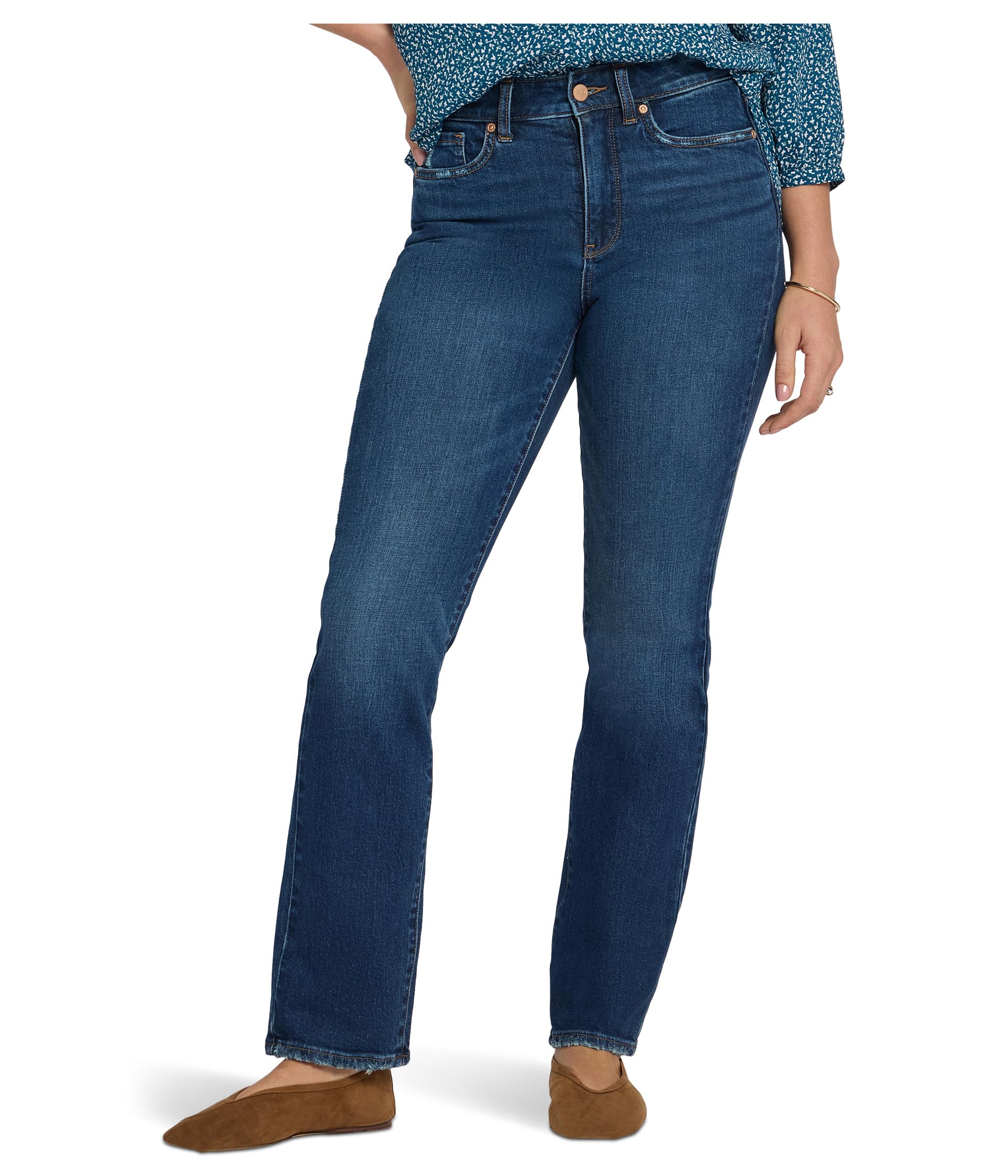 High Rise Straight Jeans In Sunset Villa