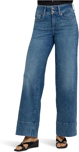 4" Hem Wide Leg Jeans in Breezy Palms