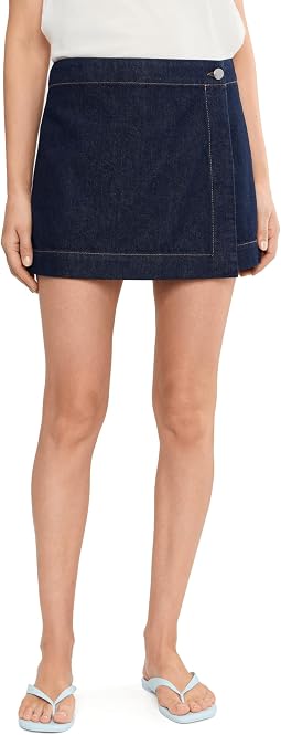 Denim Wrap Mini Skort