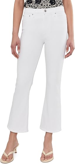 The Stretch Flare Crop Jean in Tile White