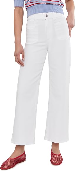 The Short Emmy Wide-Leg Jean in Tile White