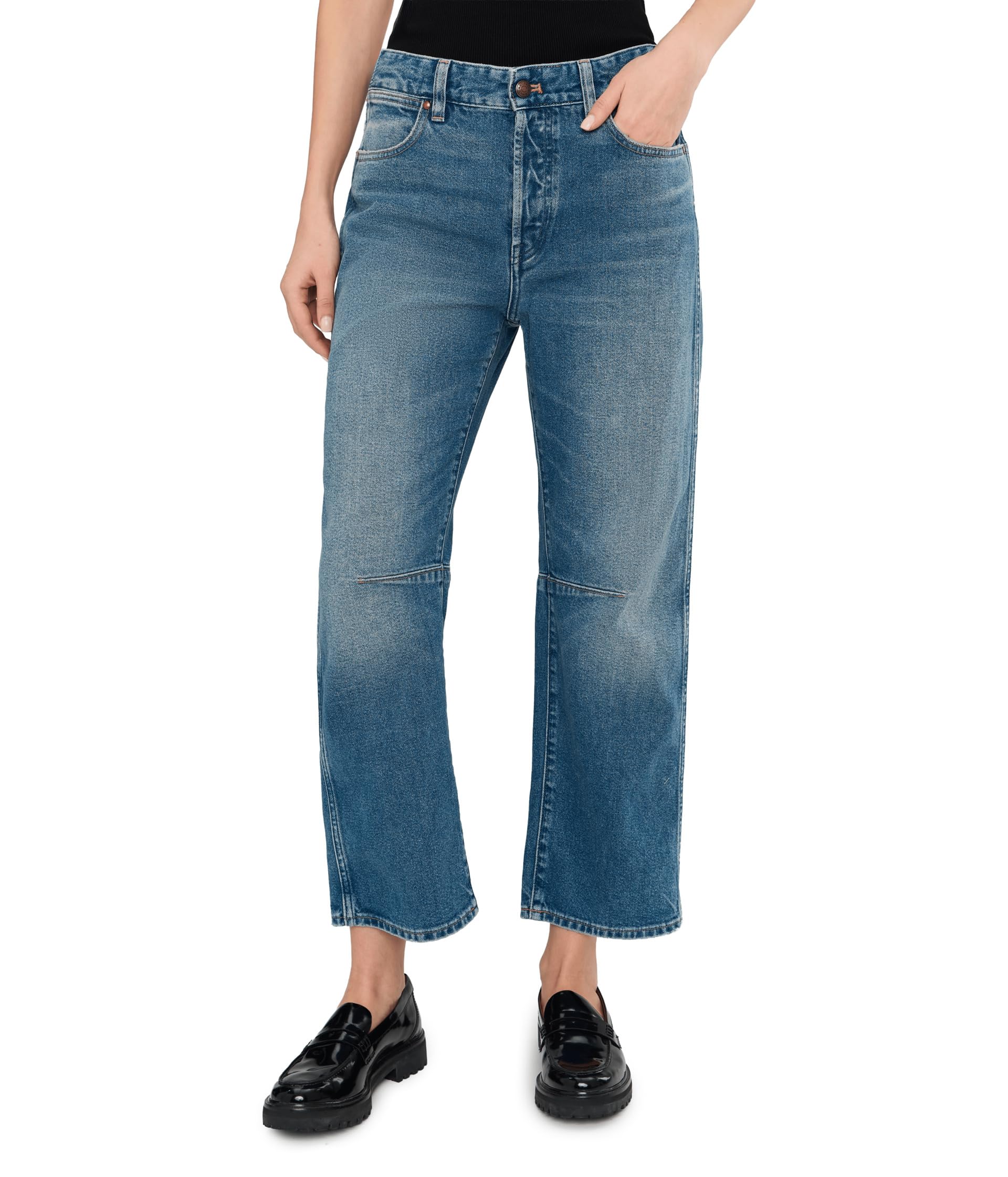 The Darted Barrel-Leg Jean in Retro Bright