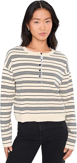 Vivienne Stripe Drop Shoulder Henley