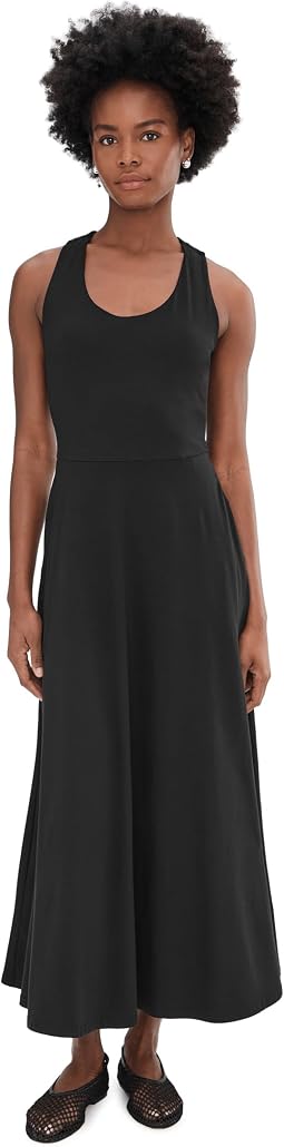 Fit-and-Flare Open Back Maxi Dress