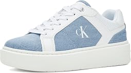 White/Medium Blue Denim Logo