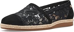 Black Suede Blossom Mesh