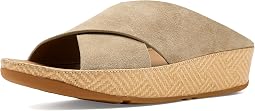 Lulu Lux Graphic-weave Suede Cross Slides