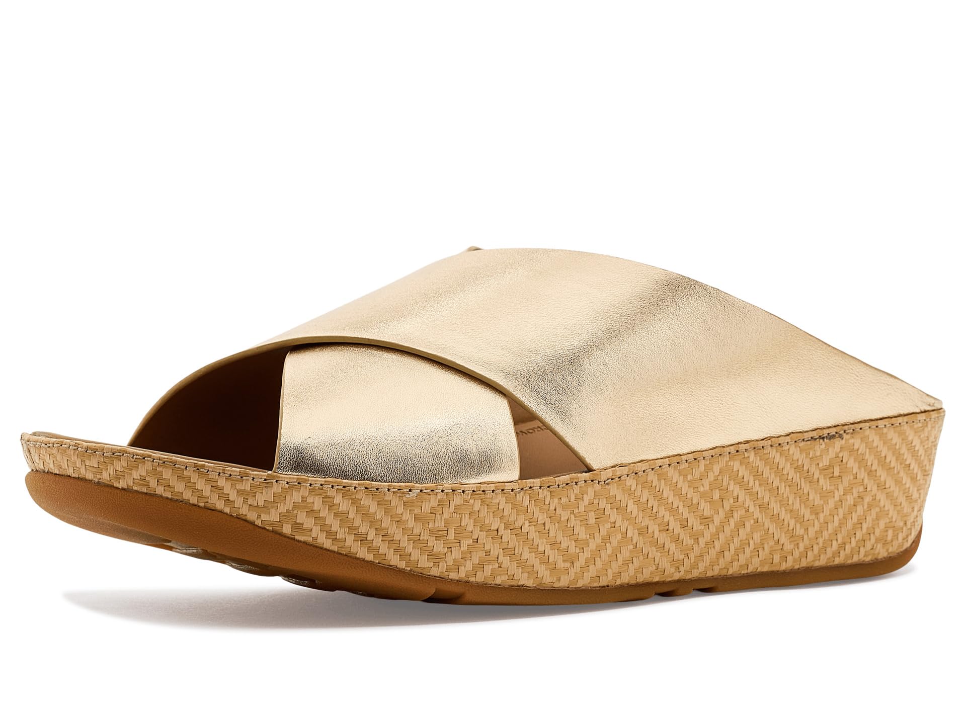 Lulu Lux Graphic-weave Leather Cross Slides сандалии