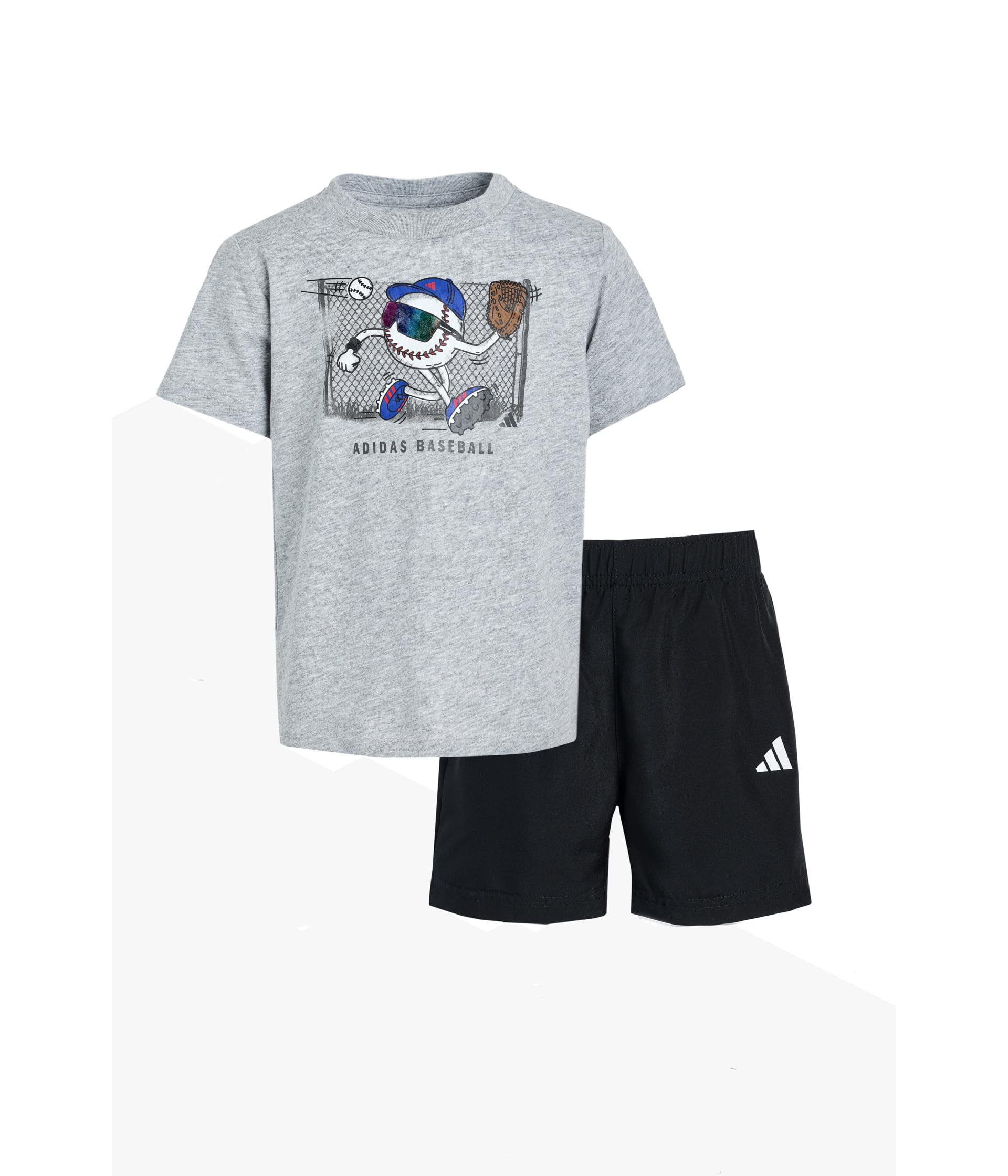 Heather Graphic Tee and Woven Shorts Set (Infant)