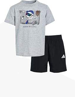 Heather Graphic Tee and Woven Shorts Set (Infant)