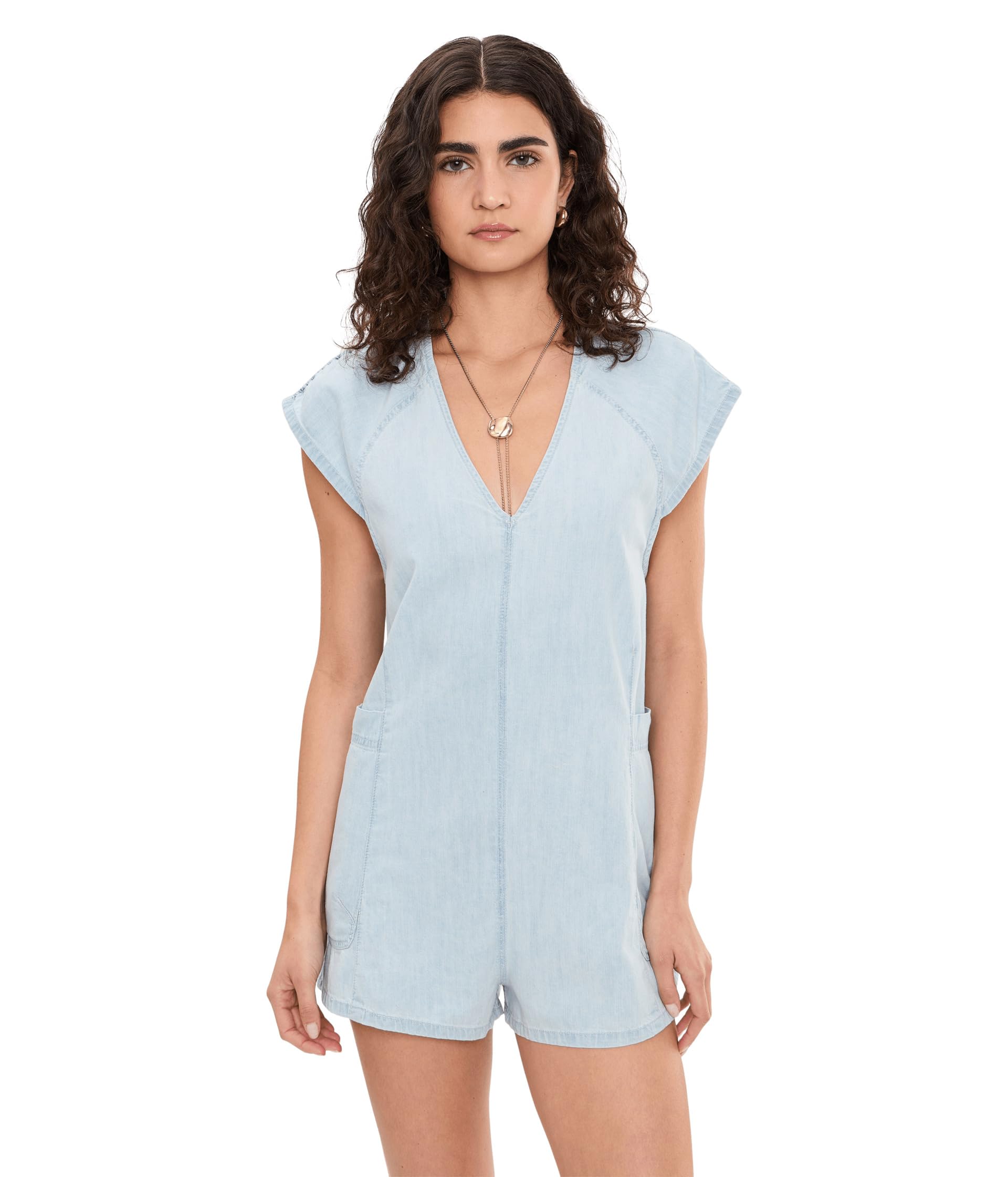 Free Fall Denim Rompers