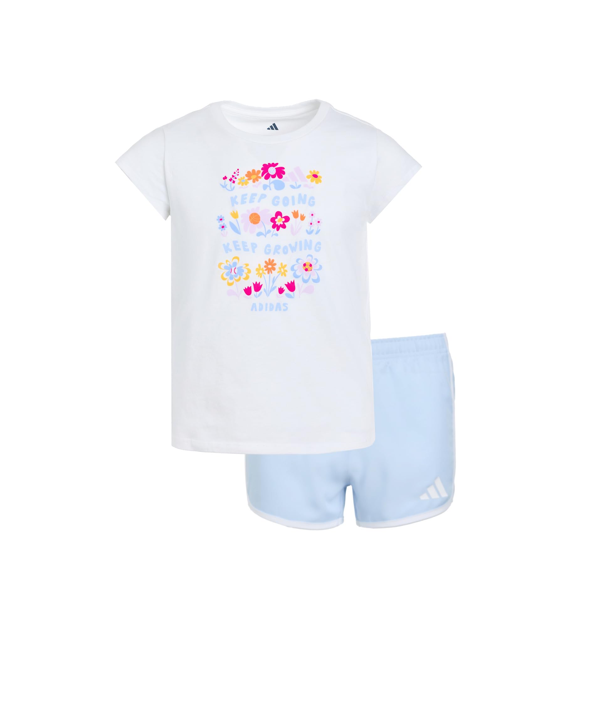 Cap Sleeve Tee & Woven Shorts Set (Toddler/Little Kid)
