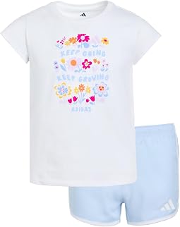 Cap Sleeve Tee & Woven Shorts Set (Toddler/Little Kid)