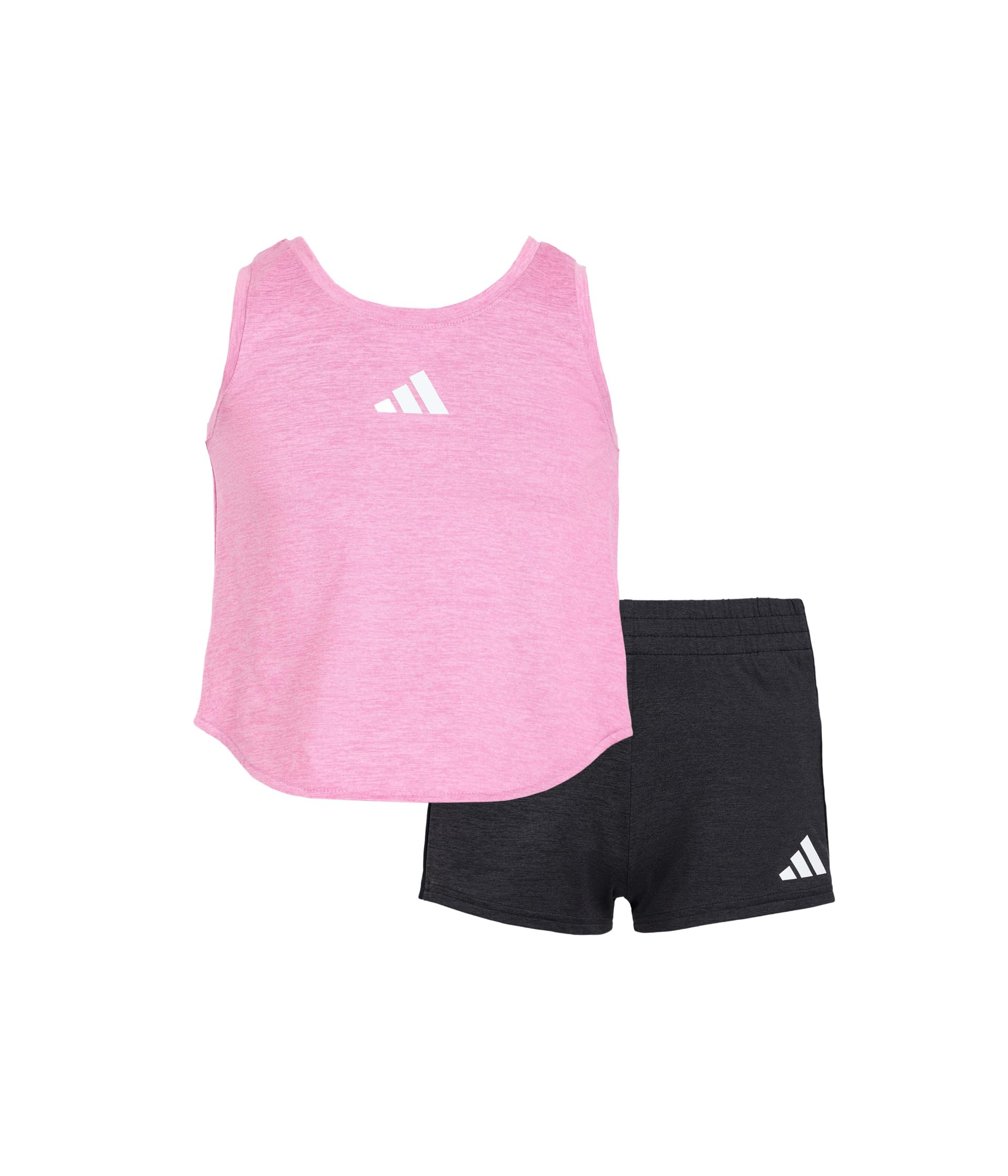 Melange Flounce Tank Shorts Set (Toddler/Little Kid)