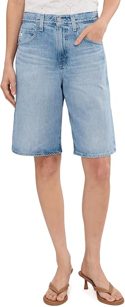 Hattie High-Rise Barrel Shorts in Mondrian