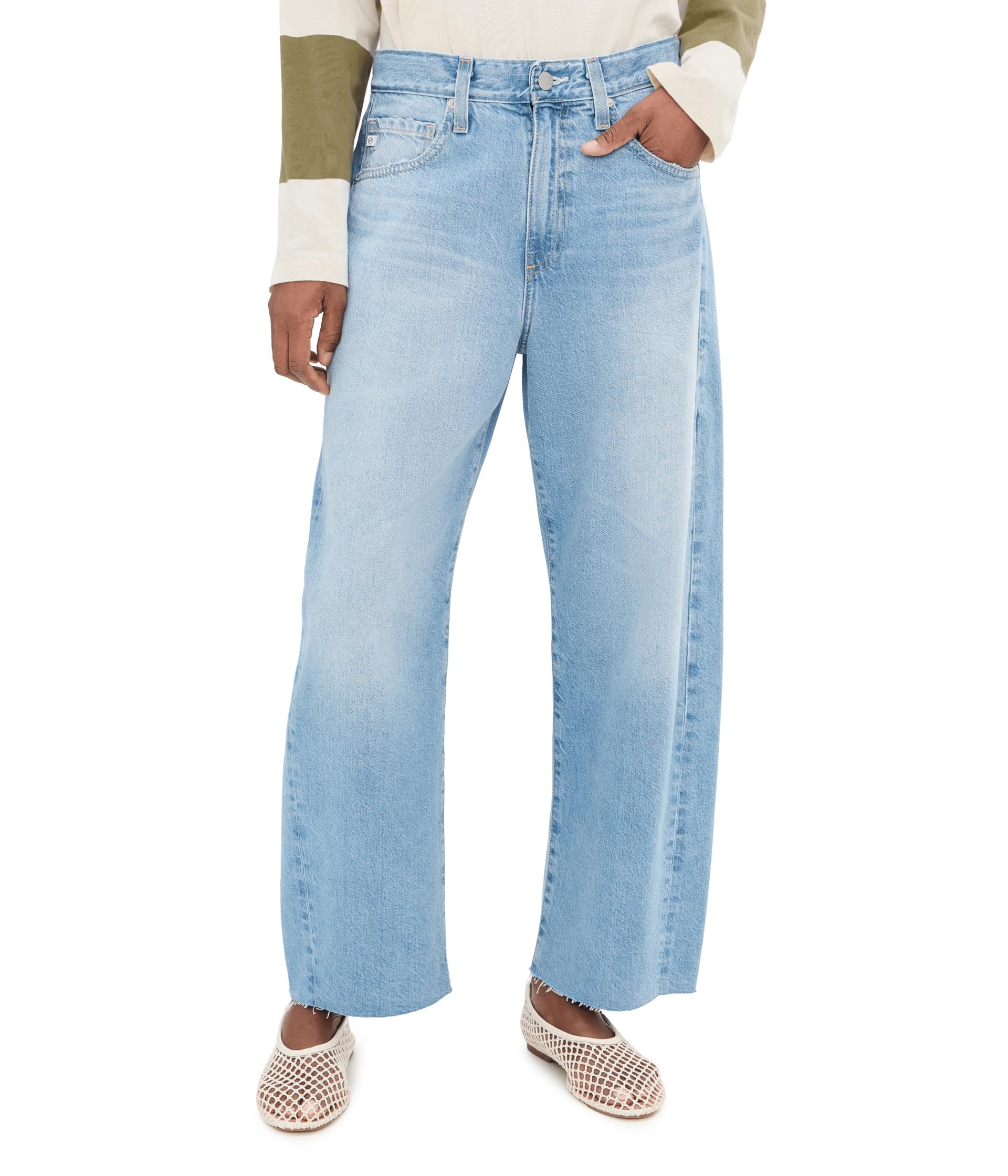 Hattie High-Rise Crop Barrel in Gesture