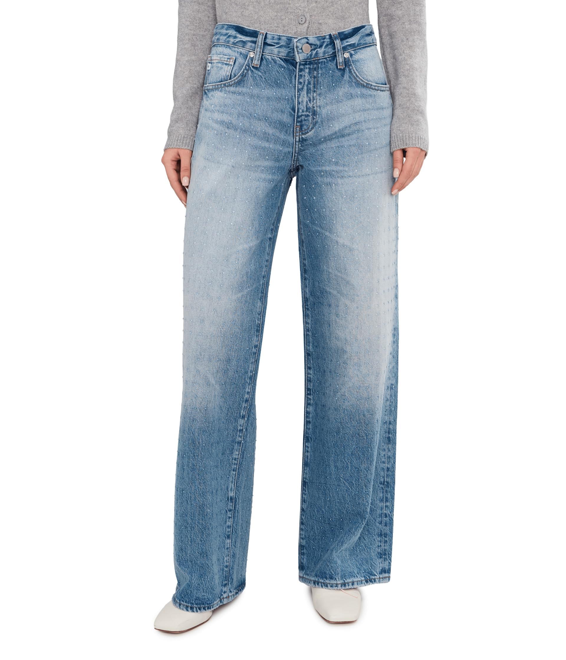 Adria Low Rise Baggy Wide Leg in Stockholm Snowdrift
