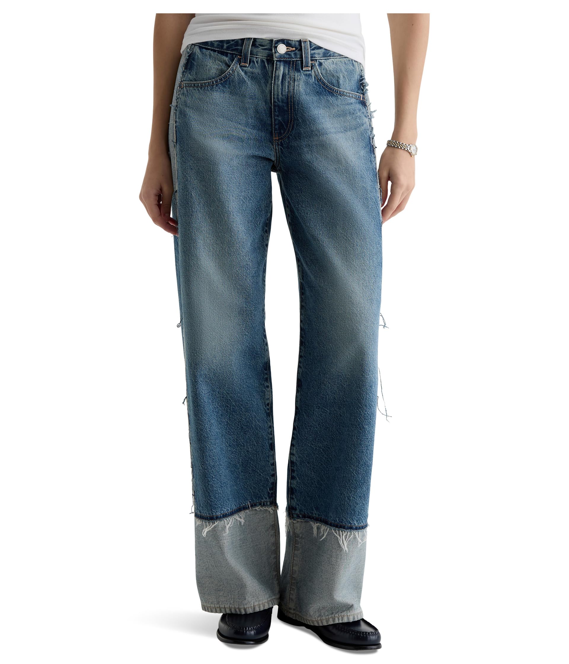 Джинсы AG Jeans Adria Low Rise Baggy Wide Leg
