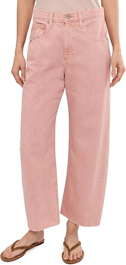 Hattie High-Rise Crop Barrel in Sulfur Sparkling Rose