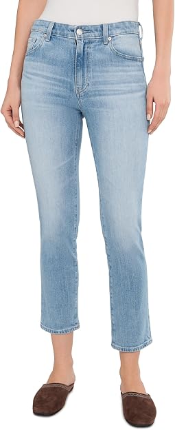 Mari Mid-Rise Slim Straight Crop Jeans in Cruiser