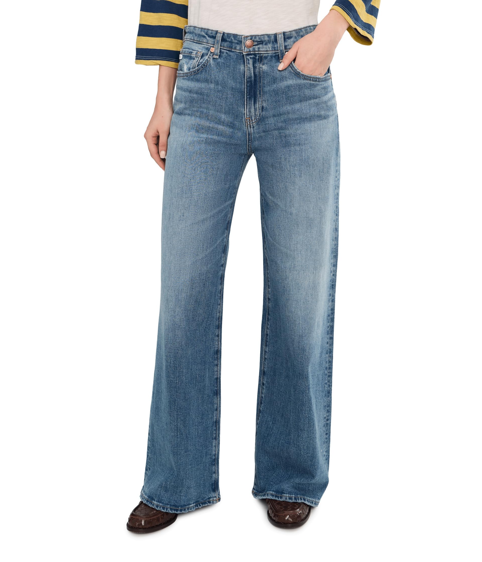 Saige Mid-Rise Wide Leg in American West
